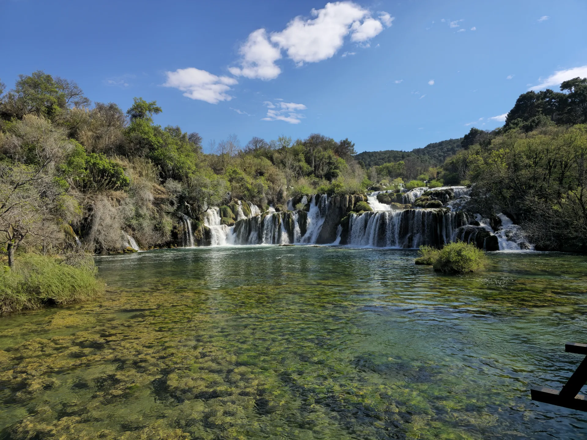 Krka National Park waterfalls, reached by taxi from Skradin